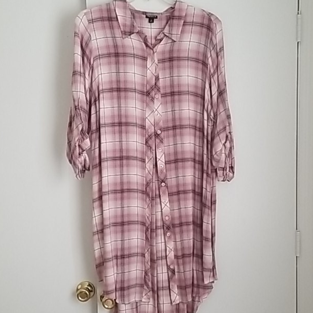 Hi low shirt dress